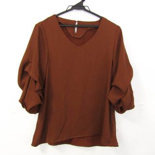 INGNI - イング カットソー シャツ トップス ブラウス ボリューム袖 レディース Mサイズ ブラウン INGNI