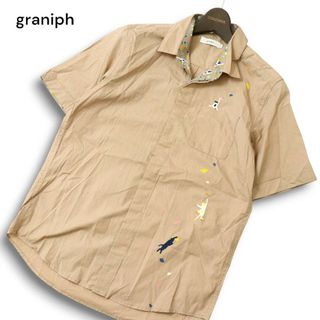 グラニフ(Graniph)のgraniph グラニフ 春夏 ボルダリングキャッツ★ 猫 刺繍 半袖 シャツ Sz.S メンズ(シャツ)