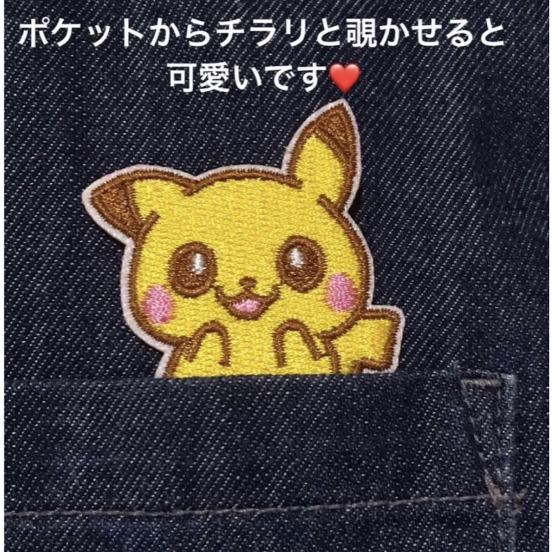 アイロンワッペン　ポケモン　6枚セット　入園　入学　ピカチュウ　ワッペン ハンドメイドの素材/材料(各種パーツ)の商品写真