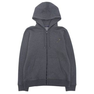ルイヴィトン(LOUIS VUITTON)の新品同様 21AW Louis Vuitton ルイヴィトン ダブルフェイス ジップアップトラベルパーカー HJY42W サイズM グレー メンズ 古着 中古 USED(パーカー)