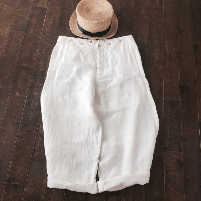 nest Robe(ネストローブ)のveritecoeur linen wide suspender pants ＊ レディースのパンツ(カジュアルパンツ)の商品写真