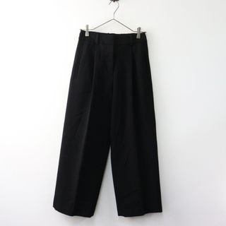 PLST - プラステ PLST PLUS STYLE ワイドパンツ（ウールブレンドウォームリザーブ）M/ブラック ボトムス イージー スラックス【2400014493795】