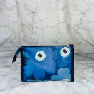 マリメッコ(marimekko)の【訳あり】marimekko　マリメッコ　ウニッコ　防水　ブルー　ミニポーチ(ポーチ)