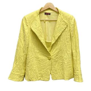 ユキトリイインターナショナル(YUKI TORII INTERNATIONAL)のYUKITORII(ユキトリイ) ジャケット サイズ40 M レディース - イエロー 長袖/肩パッド/春/秋(その他)