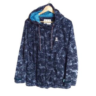 PsychoBunny(サイコバニー) ブルゾン サイズXL メンズ美品  - ネイビー×ブルーグレー×ライトブルー 長袖/秋/冬(ブルゾン)