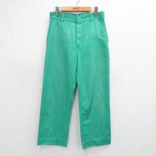 ラングラー(Wrangler)のW30★古着 ラングラー Wrangler ワーク パンツ メンズ 80年代 80s USA製 緑系 グリーン 25jul03 中古 ボトムス ロング(ワークパンツ/カーゴパンツ)