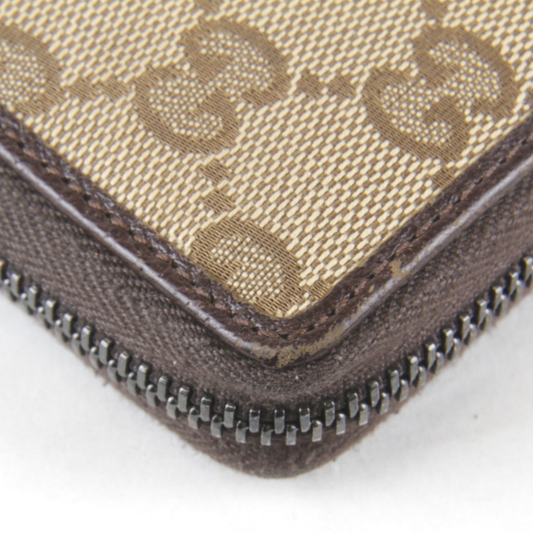 GUCCI(グッチ)の『USED』 GUCCI グッチ ラウンドファスナー 307980・493075 長財布 GGキャンバス ブラウン【中古】 レディースのファッション小物(財布)の商品写真
