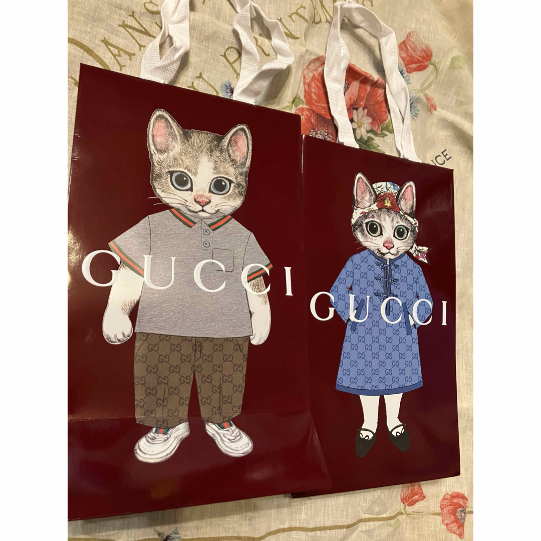 GUCCI グッチ　ヒグチユウコ　ショッパー　2枚セット GUCCI - GUCCI×ヒグチユウコ♡2020限定ショッパー 2枚セットの
