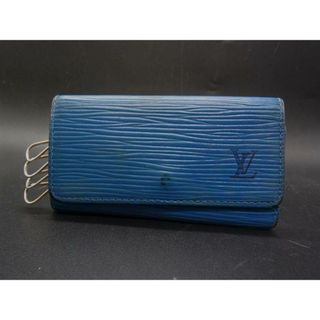 ルイヴィトン(LOUIS VUITTON)の■美品■ LOUIS VUITTON ルイヴィトン M63825 エピ ミュルティクレ4 4連 キーケース 鍵入れ メンズ レディース ブルー系 DY0362(その他)