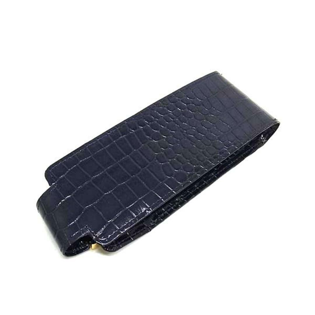 SAINT LAURENT クロコダイル型押しシャイニーレザー ポーチ Yves Saint Laurent - □美品□ YVESSAINTLAURENT イヴサン