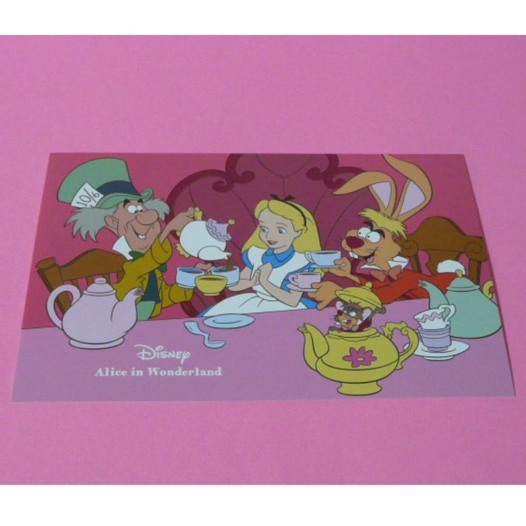 Disney(ディズニー)のディズニー　アリス　マッドハッター　ドーマウス　三月うさぎ　ポストカード エンタメ/ホビーのおもちゃ/ぬいぐるみ(キャラクターグッズ)の商品写真