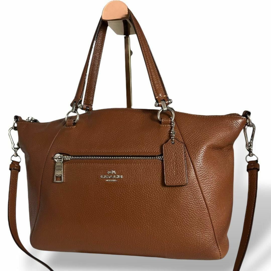 COACH コーチ レザー 2way ショルダーバッグ ハンドバック ブラック
