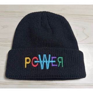 POWER パワー gdragon ニット帽 ビーニー 帽子 黒 ブラック