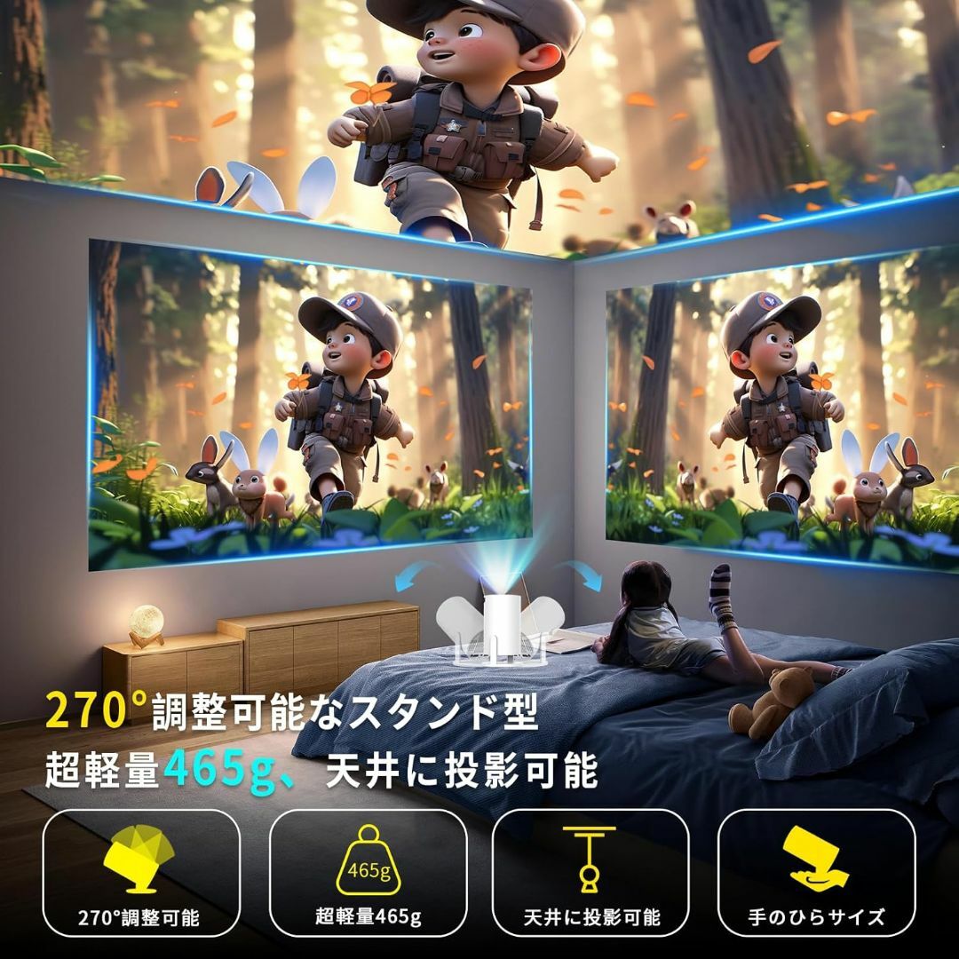 プロジェクター 家庭用 2025最新進化AndroidTV搭載 ・18000L