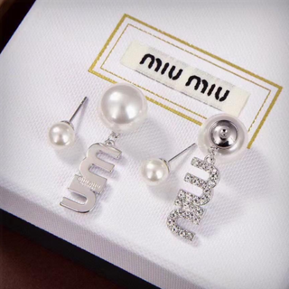 miumiu ミクロ ジュエル ピアス スター 星 パール 美品 ミュウ