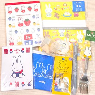 ミッフィー(miffy)のミッフィー 60th 65th メモ帳 箸置き ストラップ まとめ売り セット(キャラクターグッズ)