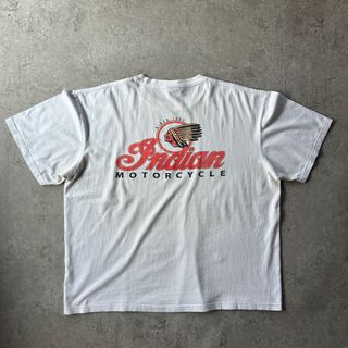 インディアンモーターサイクル(Indian MOTORCYCLE)の90s00s インディアンモーターサイクル tシャツ ホワイト XXL(Tシャツ/カットソー(半袖/袖なし))