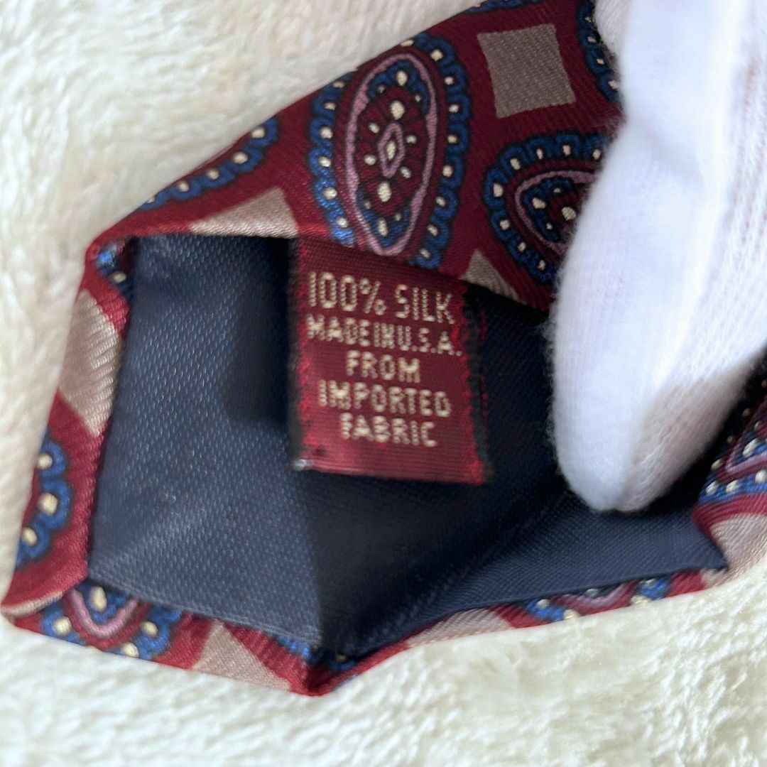 【美品】CHAPS ラルフローレン ネクタイ ワインレッド シルク100％  メンズのファッション小物(ネクタイ)の商品写真