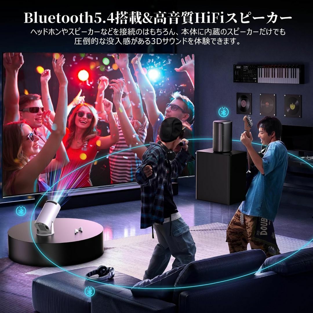 プロジェクター 家庭用2025年新登場！18000LM・270°回転の通販
