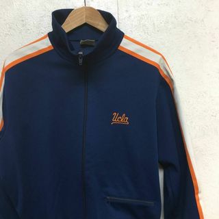 80s 90s NCAA トラックジャケット Lサイズ ネイビー ライン 紺 u(ジャージ)