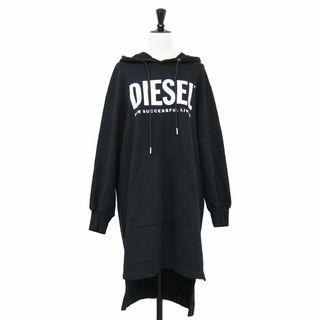 ☆美品☆レディース DIESELパーカー黒ワンピース プルオーバーXS