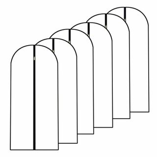洋服 防塵カバー【60x140cm 6枚組】吊るせる衣類用ダストバッグ 衣類収納(押し入れ収納/ハンガー)