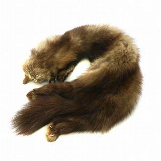 アザー(other)のノーブランド ティペット マフラー 毛皮 ミンク 顔付き 茶色 ブラウン(マフラー/ショール)