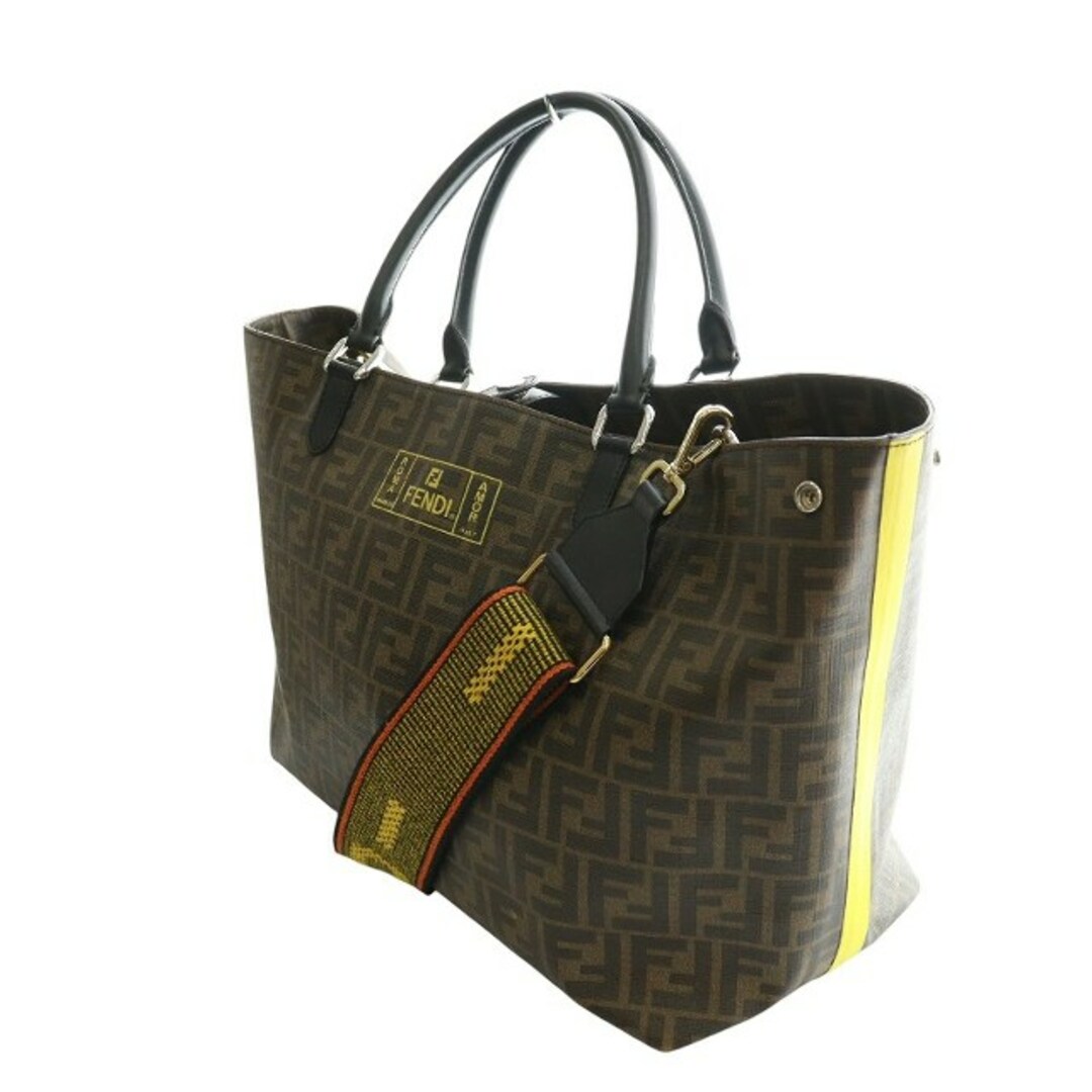 FENDI - フェンディ ズッカ柄 トートバッグ ショルダー 2WAY 茶