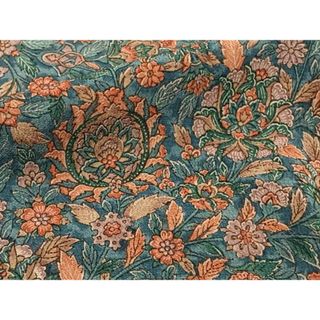 平和屋着物■上質な小紋　更紗花文　正絹　逸品　CAAT6497xi(着物)