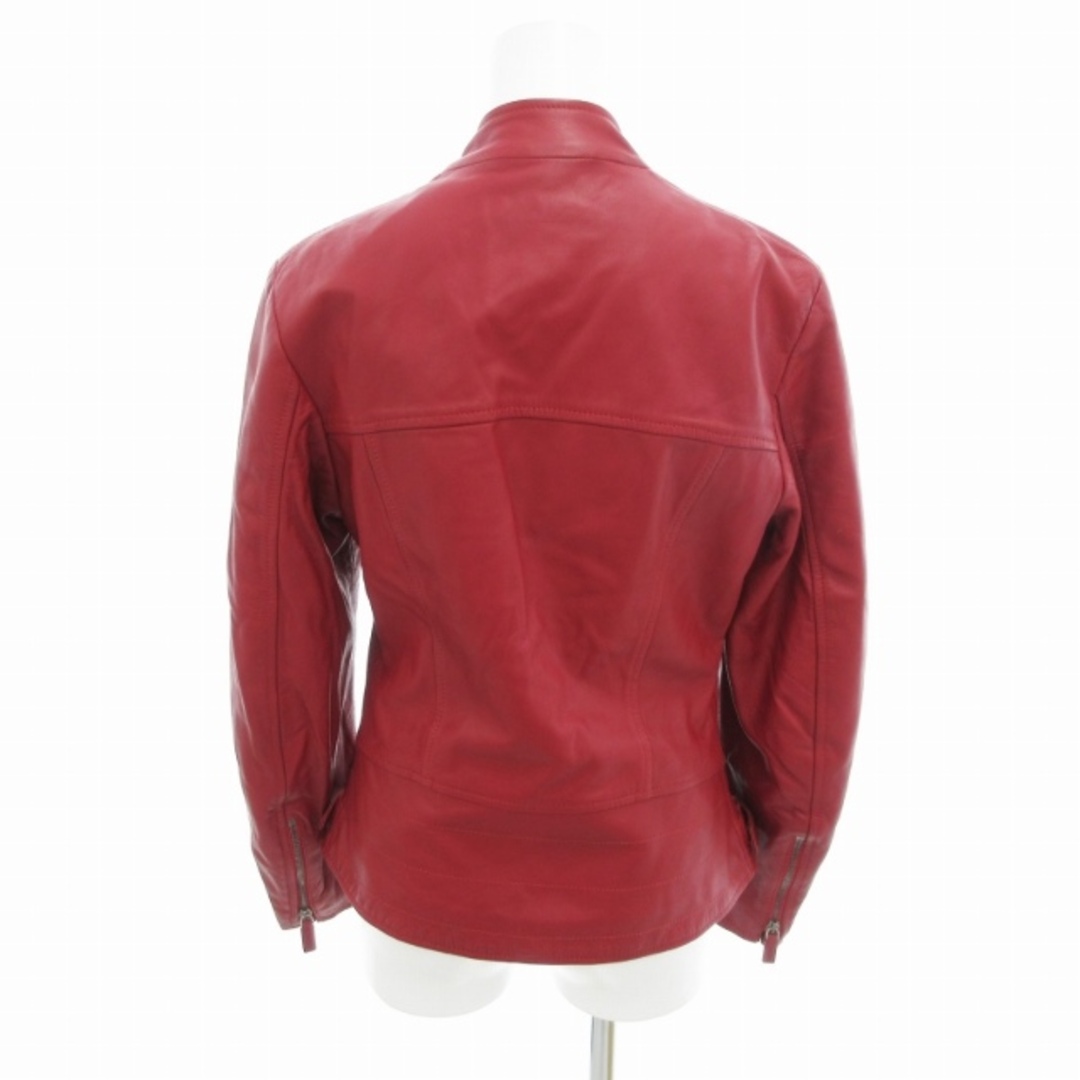 Bally(バリー)のバリー BALLY ダブルライダース ジャケット ラムレザー I38 レッド レディースのジャケット/アウター(ライダースジャケット)の商品写真