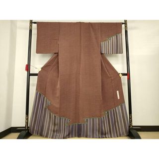 平和屋着物▼二代目清次郎　手描き　訪問着　松皮菱　正絹　逸品　AAAW2215ck(着物)