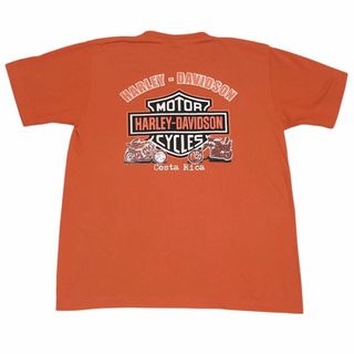 Harley Davidson - ハーレーダビッドソン 半袖Tシャツ オートバイ コスタリカ 夏物古着l27①