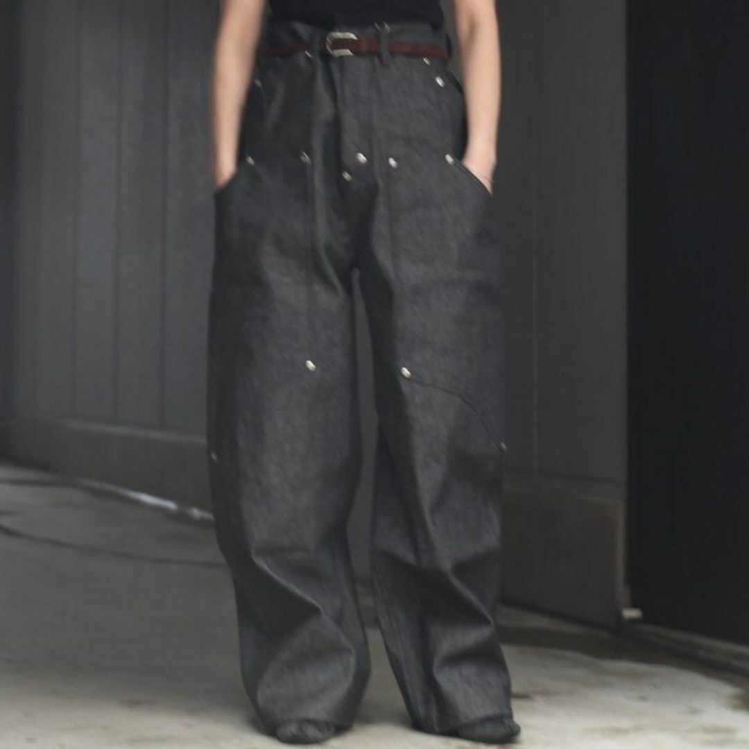 フェイクアスフラワーズ faf ブラック デニム 新品 baggy バギー 2 メンズのパンツ(デニム/ジーンズ)の商品写真