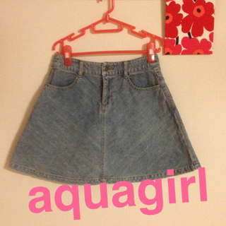 アクアガール(aquagirl)のデニムフレアースカート☆美品♡(ミニスカート)