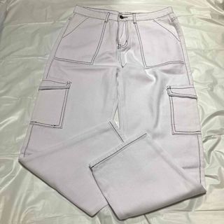 ＊カラーカーゴパンツ(白)(ワークパンツ/カーゴパンツ)