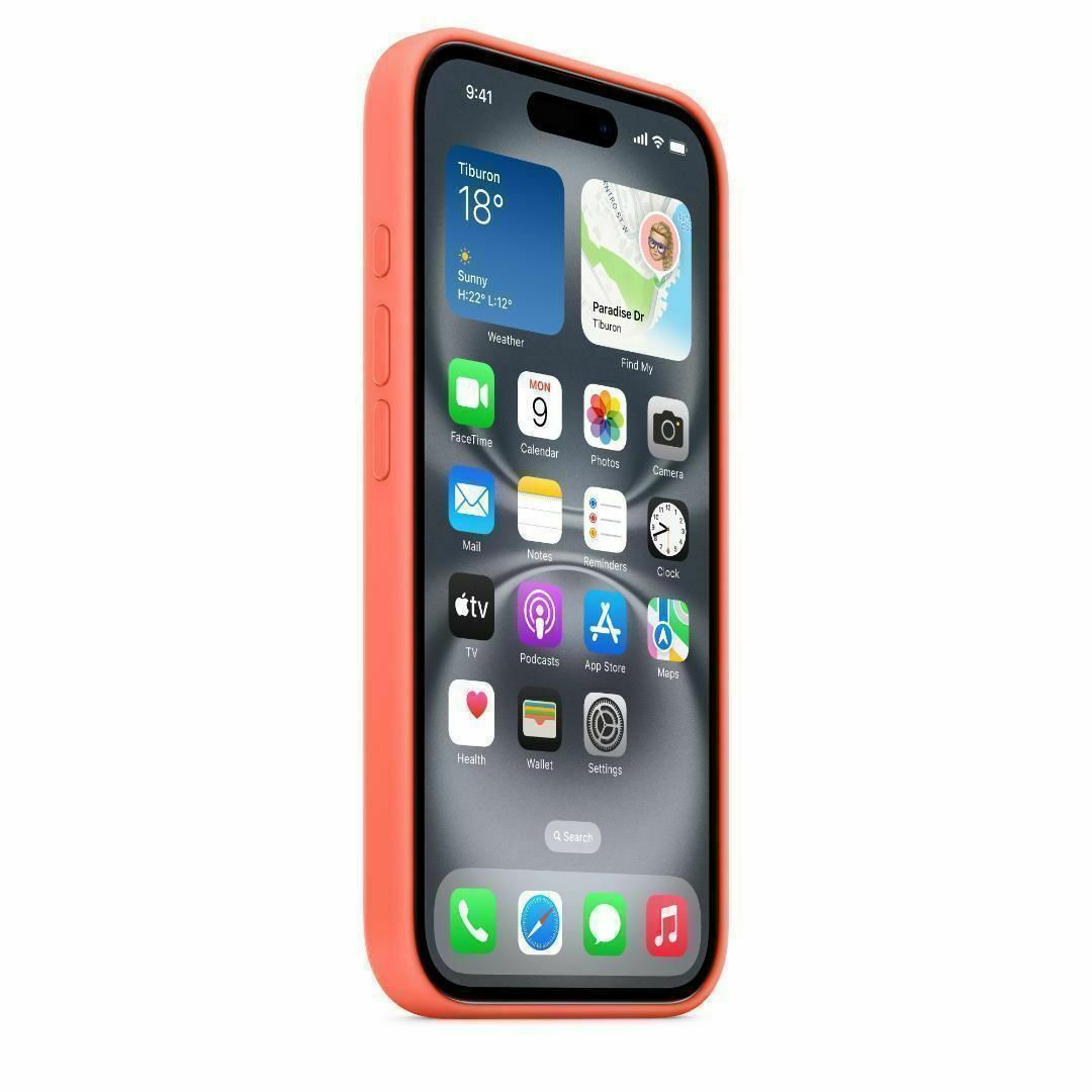 新品-純正互換品-iPhone 16シリコーンケース - タンジェリン スマホ/家電/カメラのスマホアクセサリー(iPhoneケース)の商品写真
