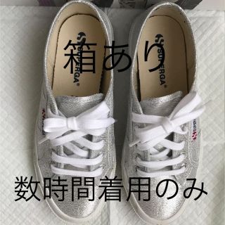 スペルガ(SUPERGA)の数時間使用のみの美品 スペルガ SUPERGA 36 シルバー(スニーカー)