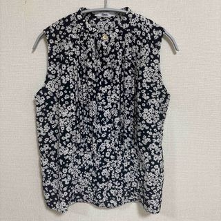 トーナル(TONAL)の【TONAL】花柄ノースリーブブラウス　SIZE38 日本製(カットソー(半袖/袖なし))