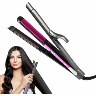 3wayヘアアイロン 32mmカール/ストレート両用 多段階温度調節 海外対応(ヘアアイロン)