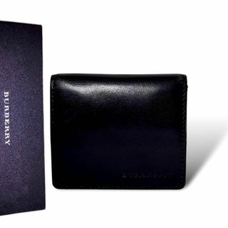 未使用品　箱付き　BURBERRY LONDON 小銭入れ　コインケース　黒 ✨新品✨BURBERRY バーバリー コインケース ブラック レザー