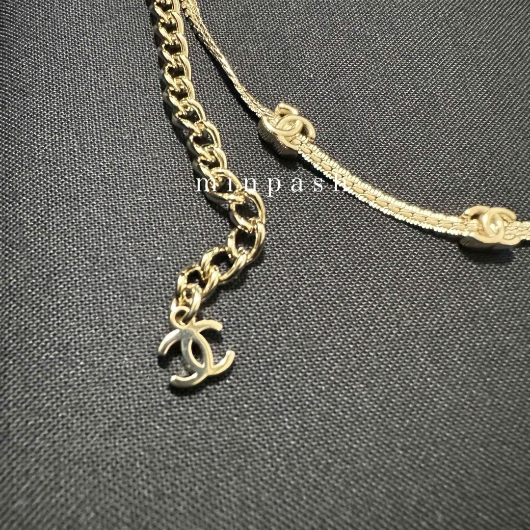 CHANEL ♡ 人気 5連 CCマーク チョーカー ネックレス GOLD CHANEL - CHANEL ♡ 大人気✨ 5連 CCマーク チョーカー