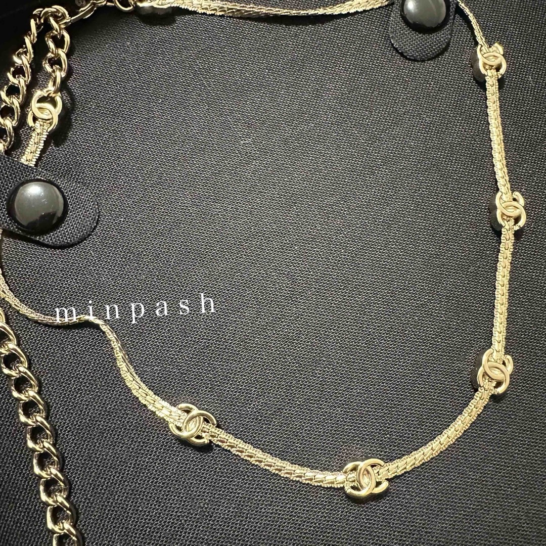 CHANEL ♡ 人気 5連 CCマーク チョーカー ネックレス GOLD CHANEL - CHANEL ♡ 大人気✨ 5連 CCマーク チョーカー