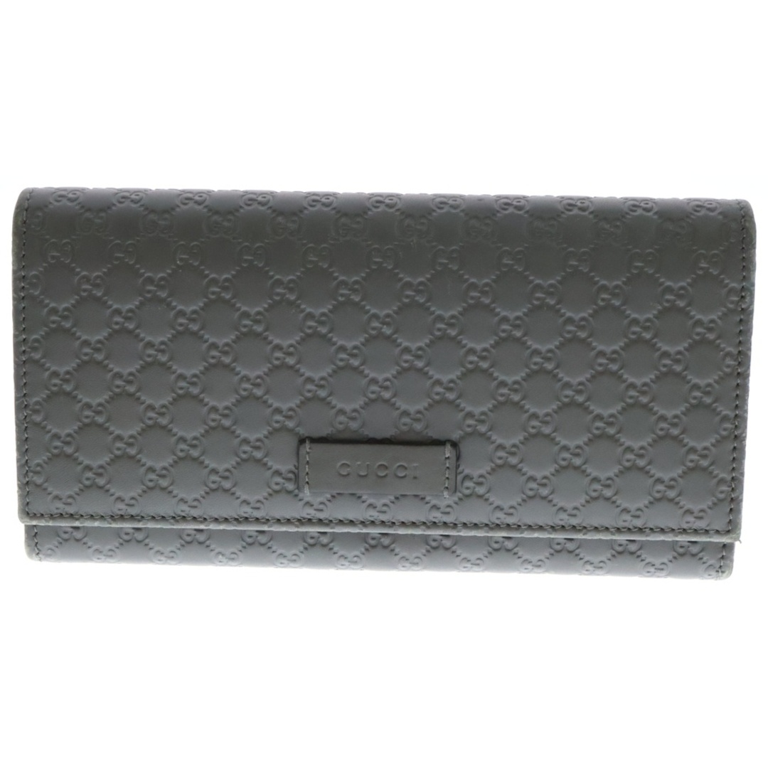 グッチ ロング ウォレット レザー財布 GUCCI - GUCCI グッチ マイクログッチシマ シマレザー ロング