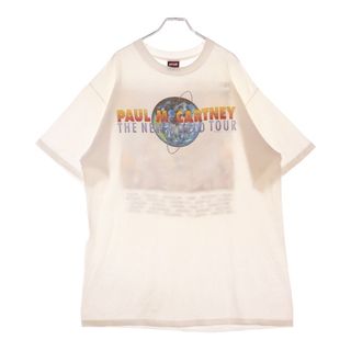 VINTAGE ヴィンテージ 90S Paul McCartney The New World Tour ポールマッカートニー 両面プリント 半袖Tシャツ ホワイト(Tシャツ/カットソー(半袖/袖なし))