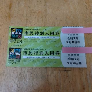 デンパーク入園券　1枚2名、2枚で4名迄(遊園地/テーマパーク)