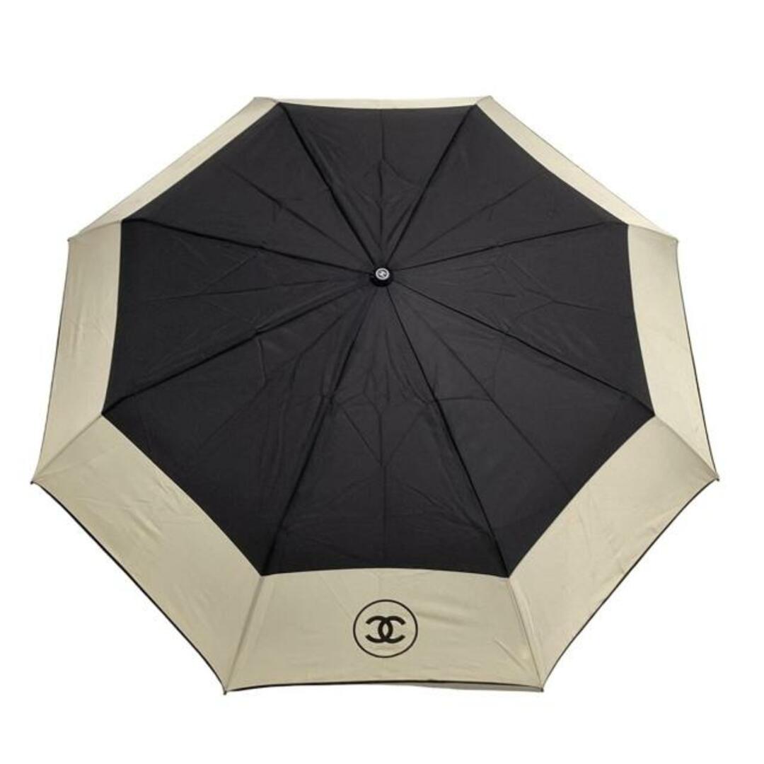 超美品 CHANEL アイボリー×黒の通販 - 折りたたみ傘 CHANEL(シャネル) - 小物