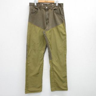 ラングラー(Wrangler)のW34★古着 ラングラー Wrangler ハンティング パンツ メンズ コットン 茶他 ブラウン デニム 25jul04 中古 ボトムス ロング(ワークパンツ/カーゴパンツ)
