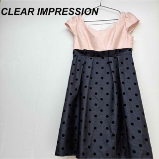 クリアインプレッション(CLEAR IMPRESSION)のクリアインプレッション　切替　ワンピース　ピンク　ドット　サイズ3(その他)