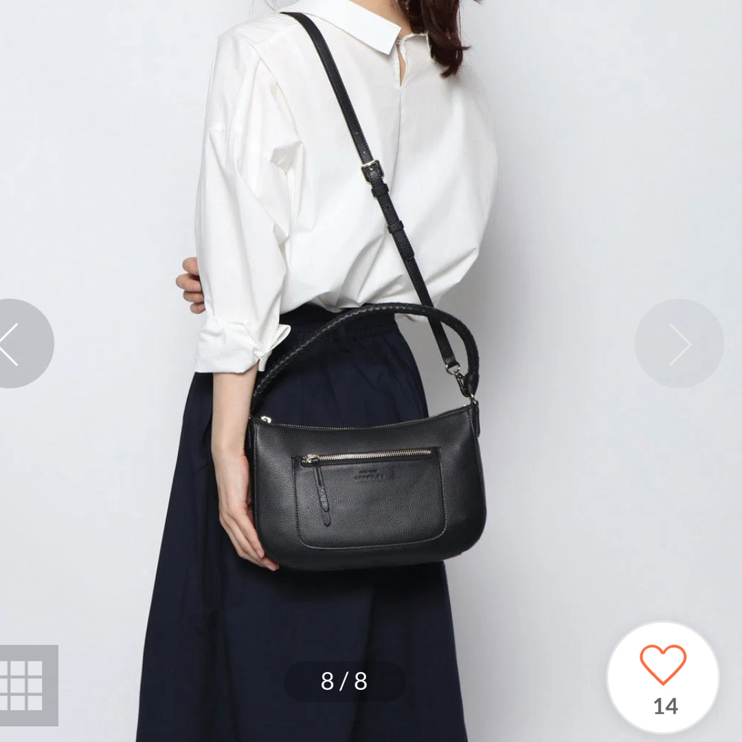 Cole Haan - COLE HAAN GRANDOS ブラックレザーショルダーバッグ