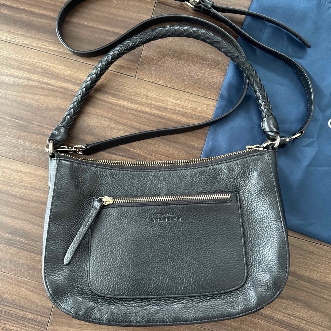 Cole Haan - COLE HAAN GRANDOS ブラックレザーショルダーバッグ